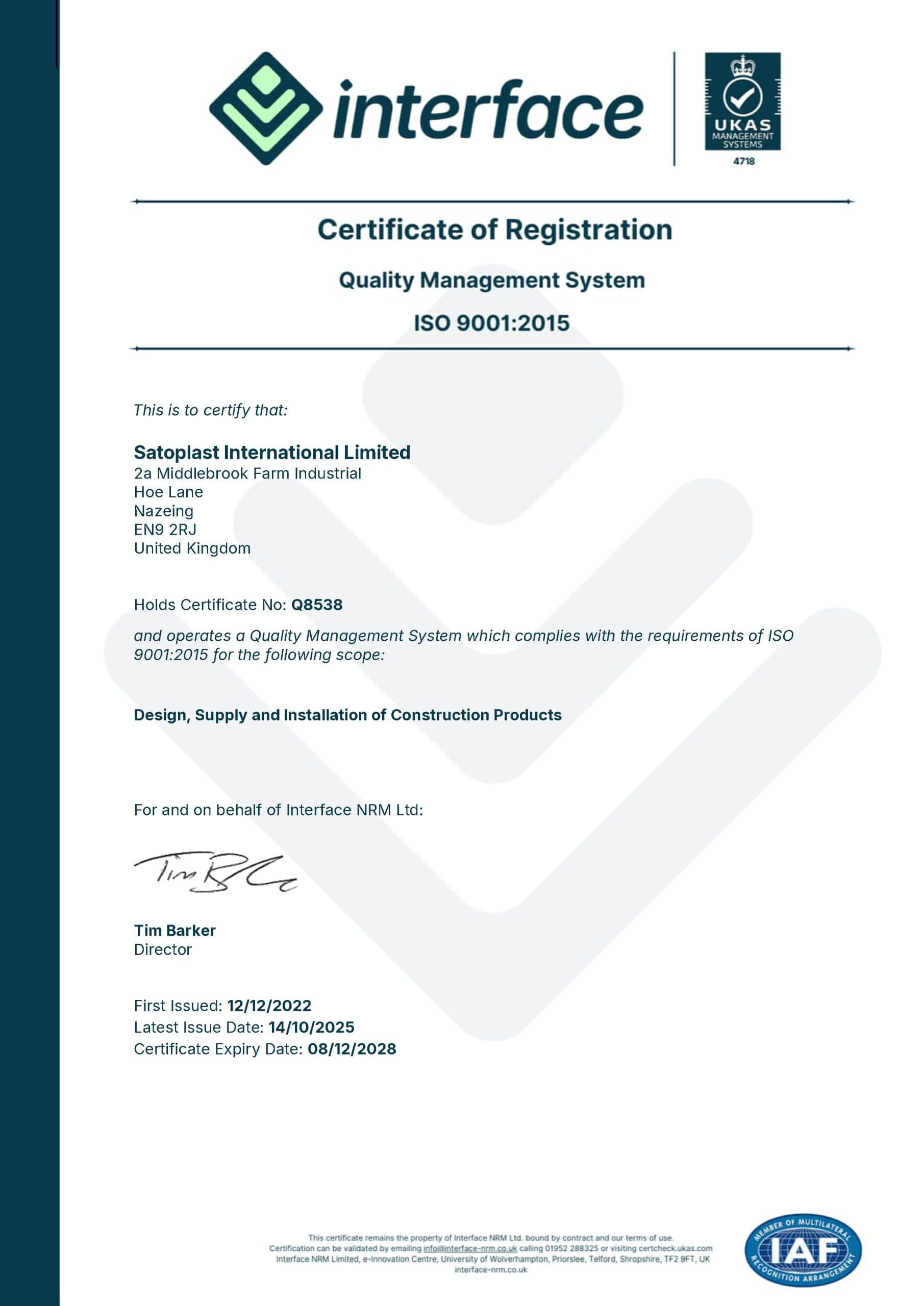 ISO 9001:2015 · Quality Management
